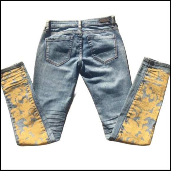 NWOT BLANK NYC GOLD METALLIC SKINNY JEANS 25 - Picture 7 of 9